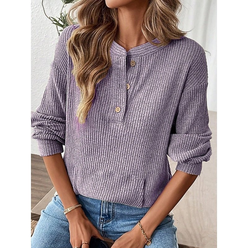 Relaxed Fit Henley Top in Soft Cotton for Casual Everyday Wear - Satinni
