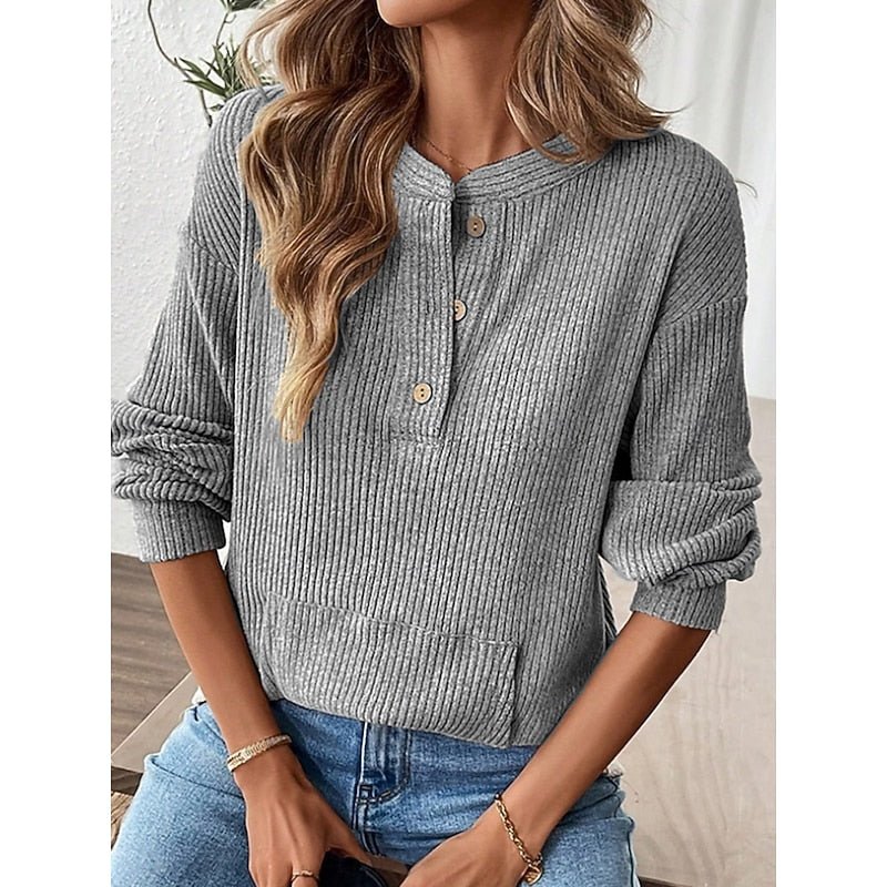 Relaxed Fit Henley Top in Soft Cotton for Casual Everyday Wear - Satinni