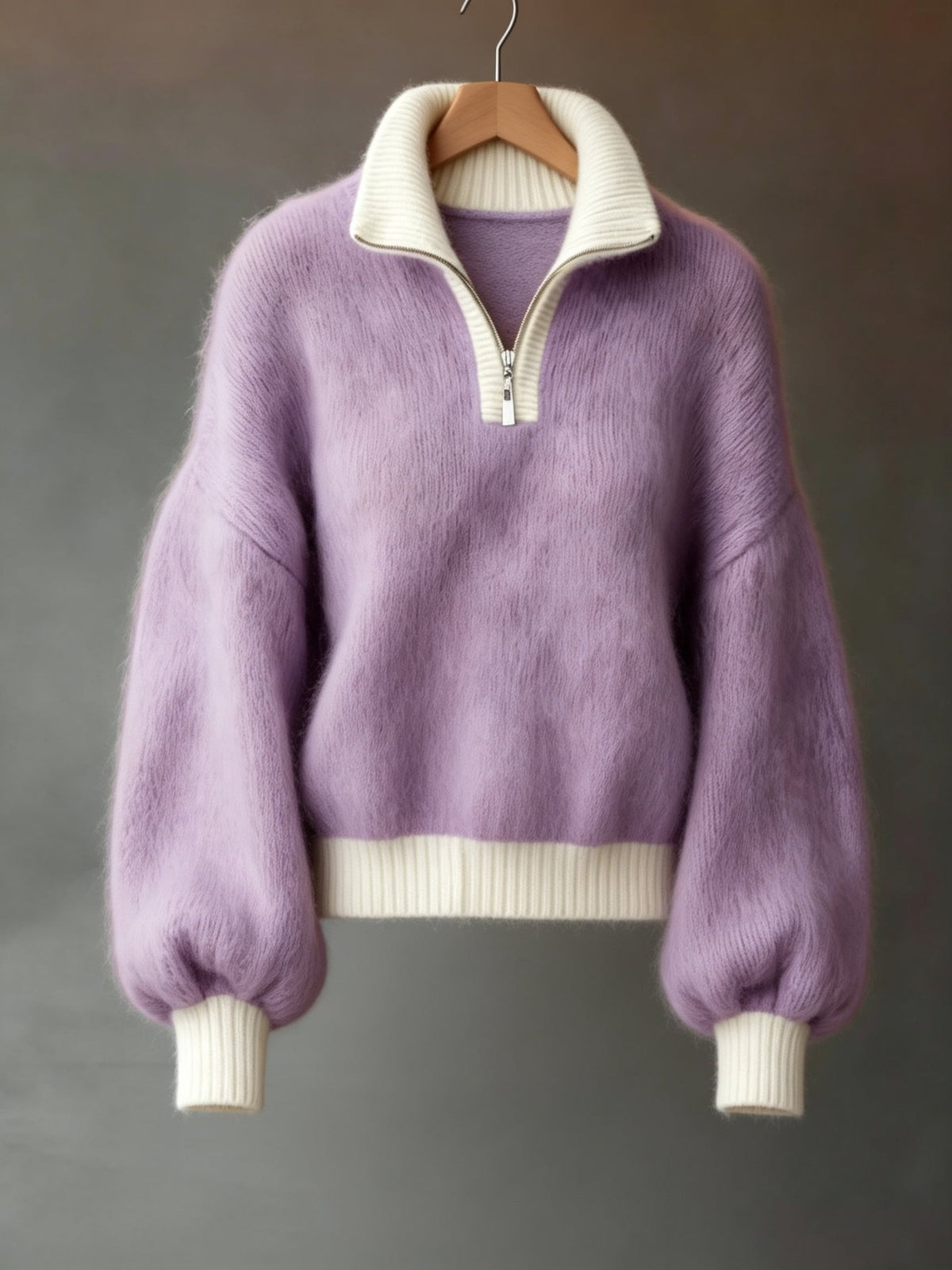 Relaxed Half-Zip Sweater in Soft Knit for Casual Wear - Satinni