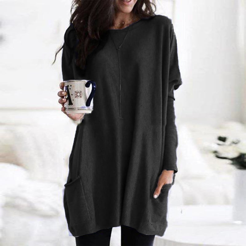 Relaxed Pocket Tunic Top | Soft Fabric | Casual Wear for Everyday Comfort - Satinni