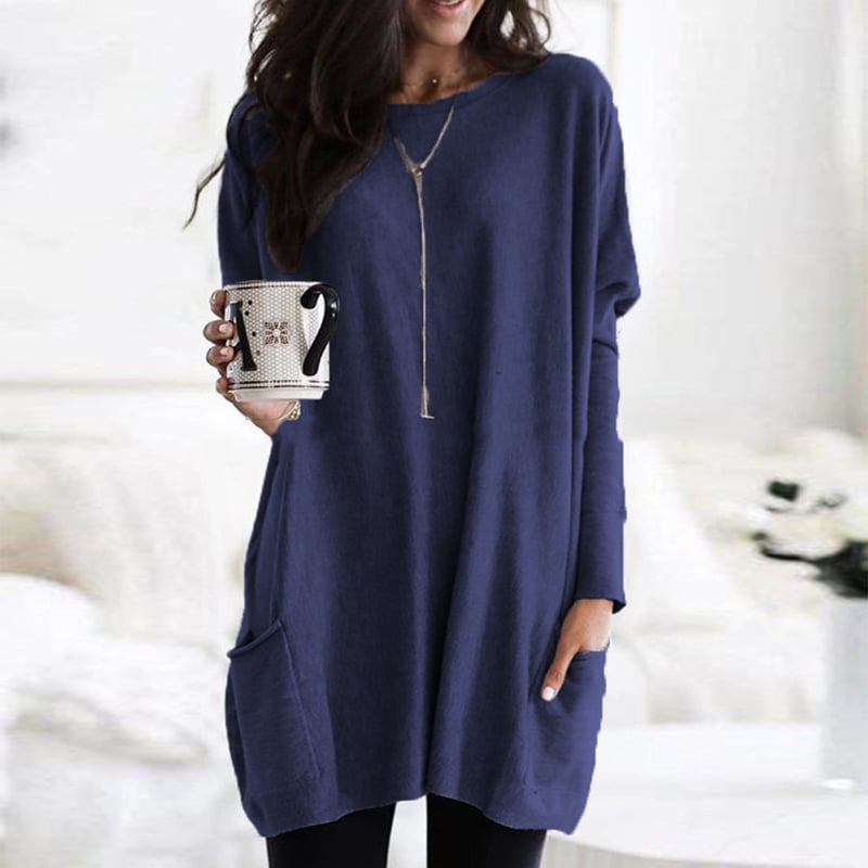 Relaxed Pocket Tunic Top | Soft Fabric | Casual Wear for Everyday Comfort - Satinni