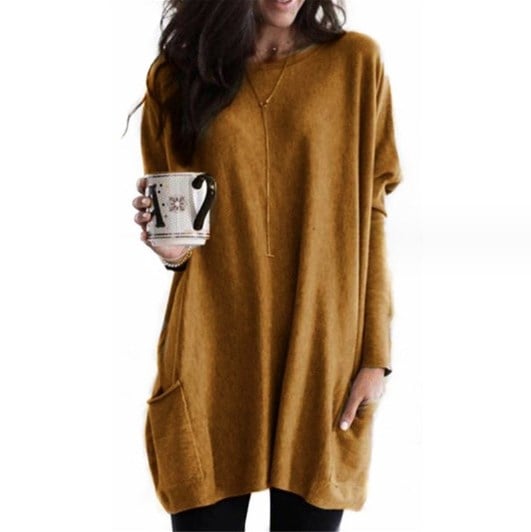 Relaxed Pocket Tunic Top | Soft Fabric | Casual Wear for Everyday Comfort - Satinni