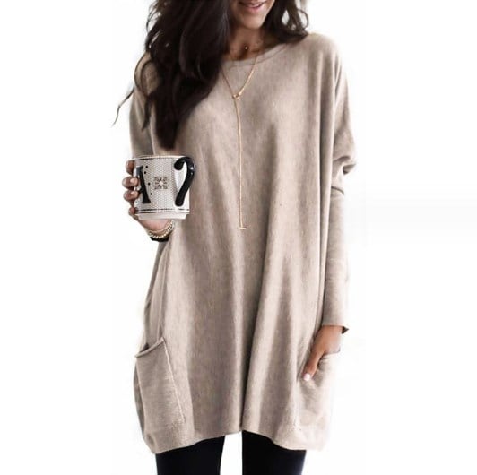 Relaxed Pocket Tunic Top | Soft Fabric | Casual Wear for Everyday Comfort - Satinni