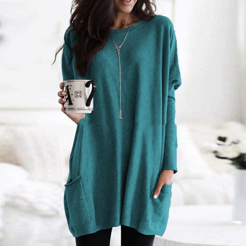Relaxed Pocket Tunic Top | Soft Fabric | Casual Wear for Everyday Comfort - Satinni