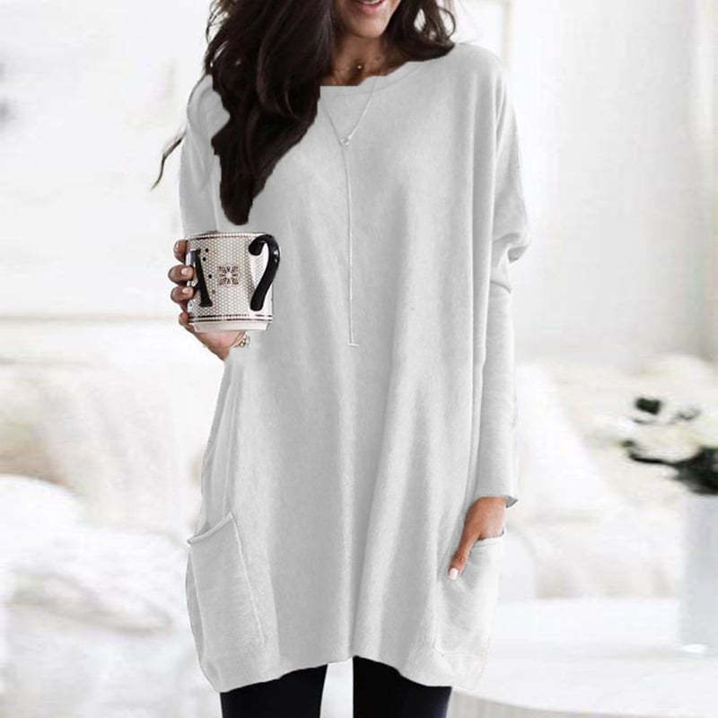 Relaxed Pocket Tunic Top | Soft Fabric | Casual Wear for Everyday Comfort - Satinni