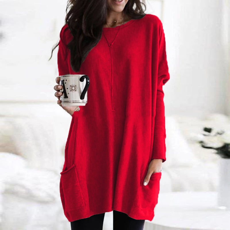 Relaxed Pocket Tunic Top | Soft Fabric | Casual Wear for Everyday Comfort - Satinni