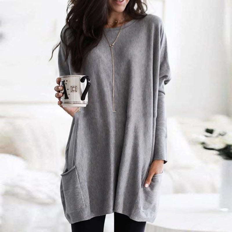 Relaxed Pocket Tunic Top | Soft Fabric | Casual Wear for Everyday Comfort - Satinni