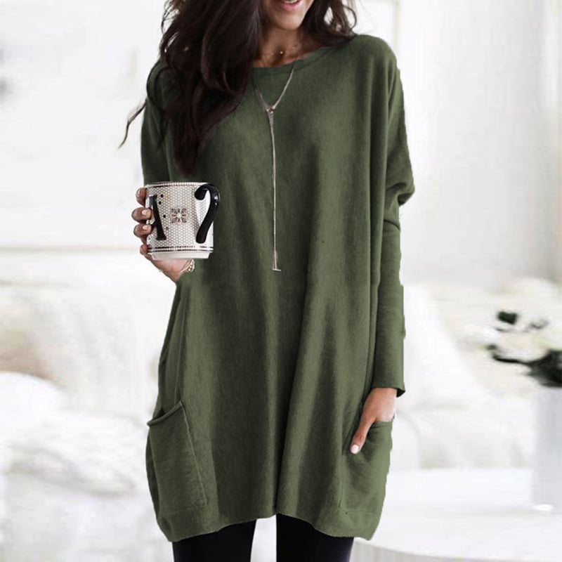 Relaxed Pocket Tunic Top | Soft Fabric | Casual Wear for Everyday Comfort - Satinni