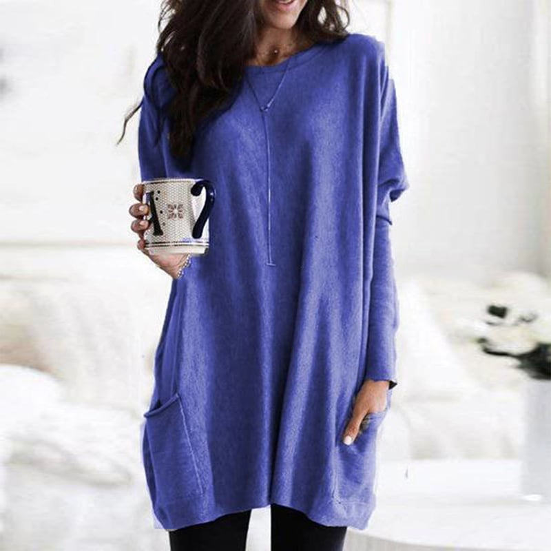 Relaxed Pocket Tunic Top | Soft Fabric | Casual Wear for Everyday Comfort - Satinni