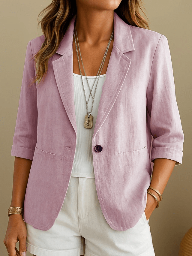 Relaxed Tailored Blazer in Soft Fabric for Casual or Office Wear - Satinni