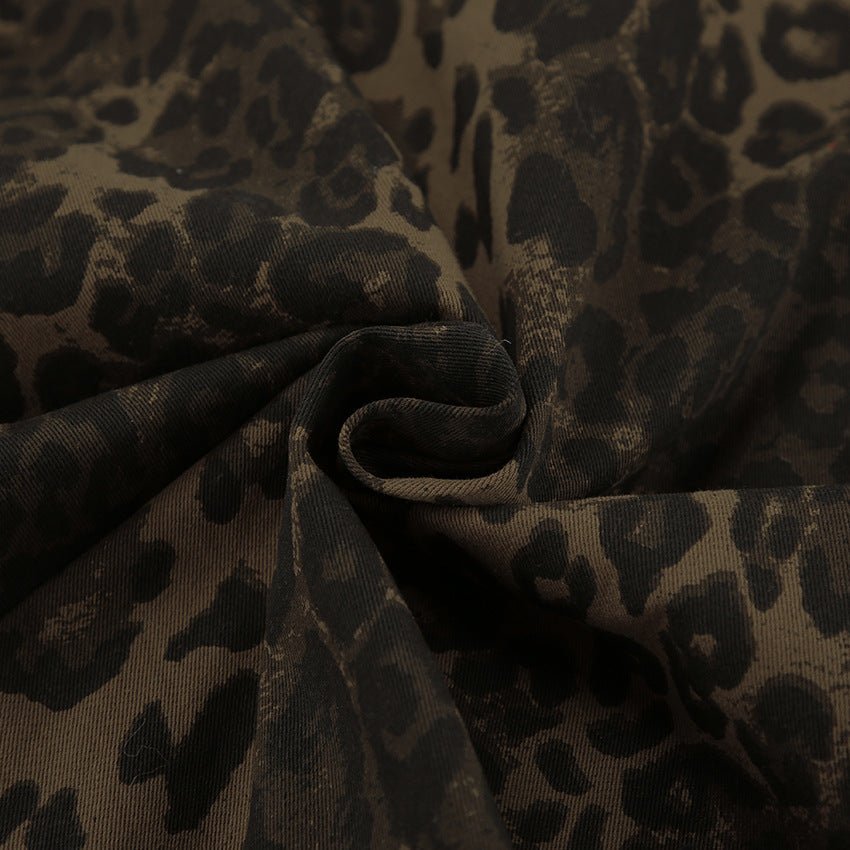 Retro Leopard Print Casual Jacket – Autumn Fashion, Everyday Wear - Satinni