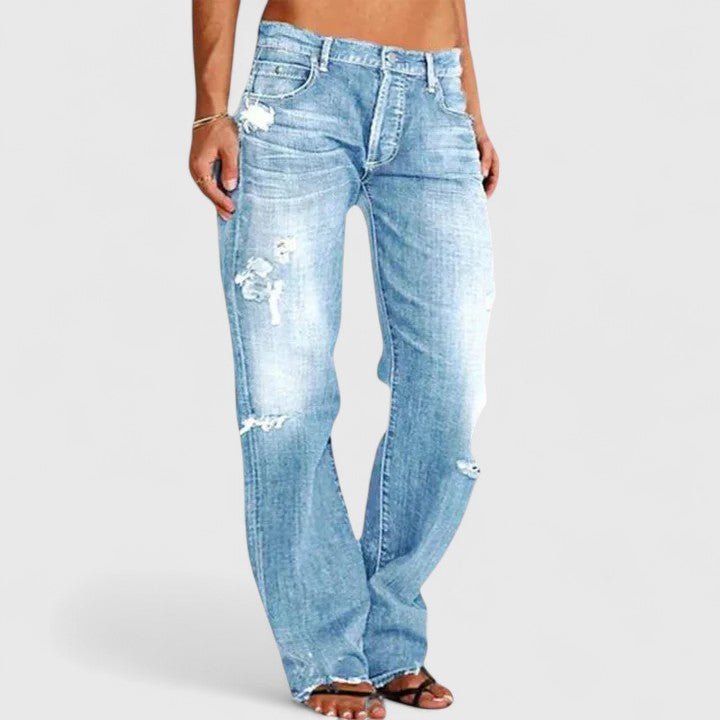 Rugged Wide-Leg Jeans for Women | Durable Denim | Casual Everyday Wear - Satinni