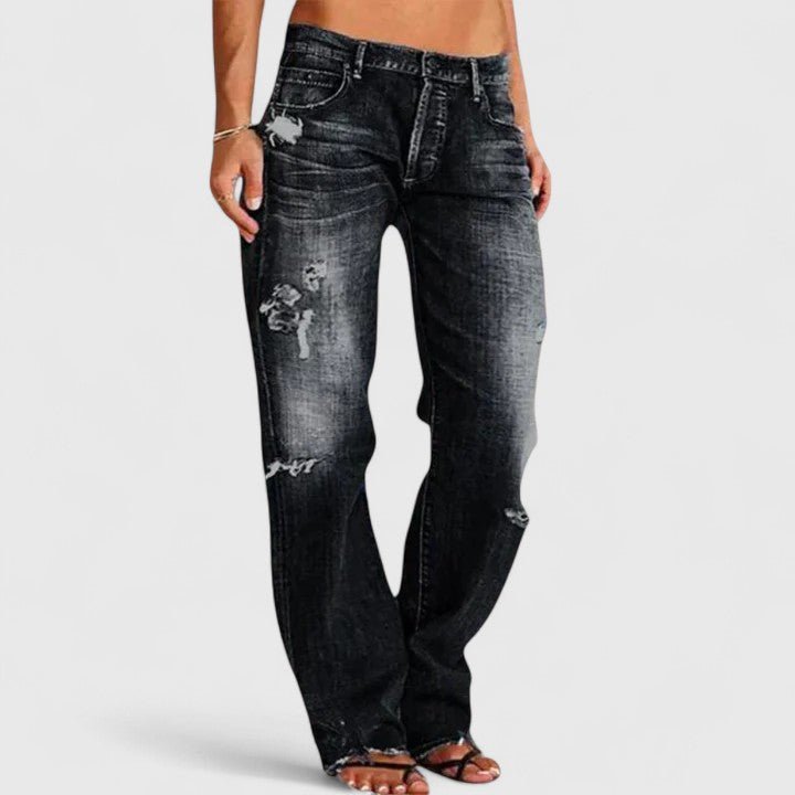 Rugged Wide-Leg Jeans for Women | Durable Denim | Casual Everyday Wear - Satinni