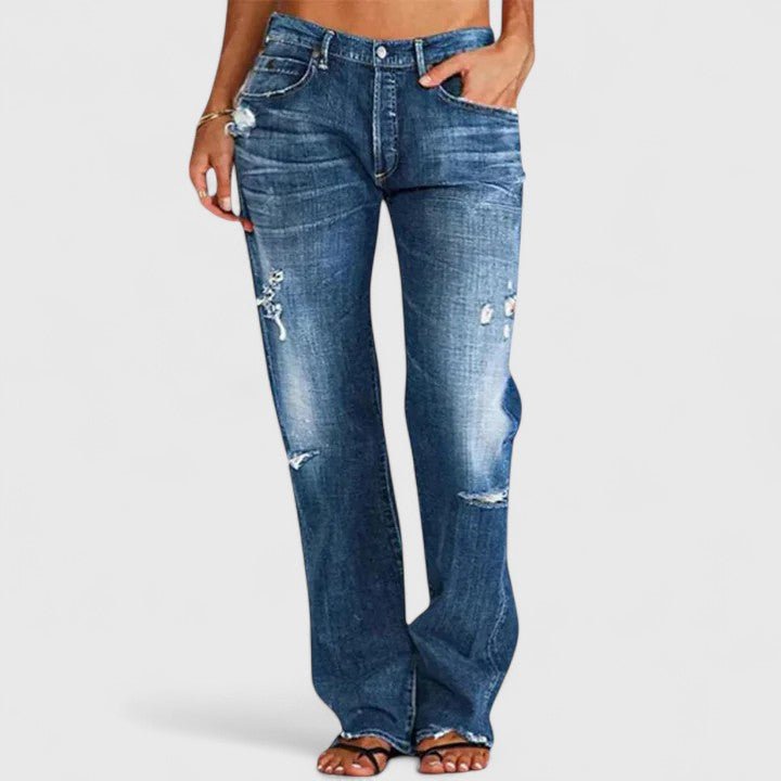 Rugged Wide-Leg Jeans for Women | Durable Denim | Casual Everyday Wear - Satinni