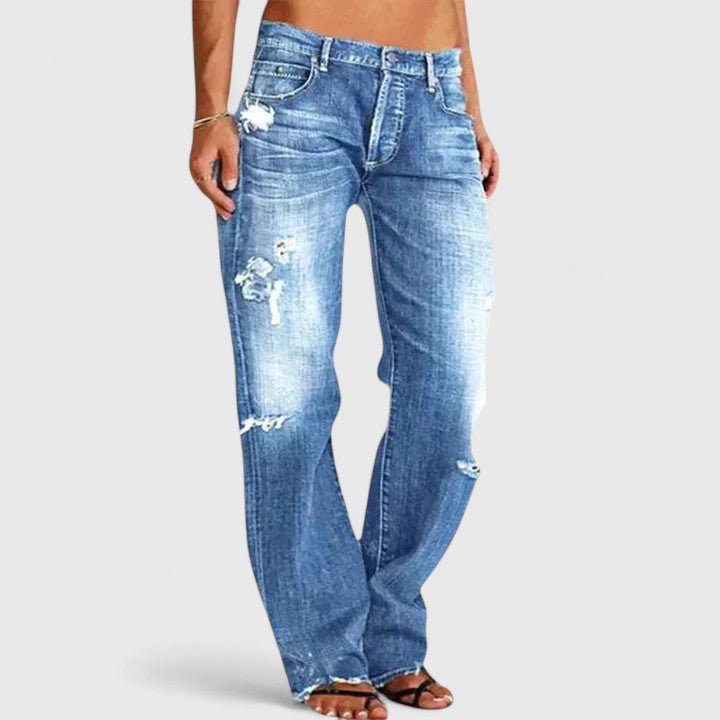 Rugged Wide-Leg Jeans for Women | Durable Denim | Casual Everyday Wear - Satinni
