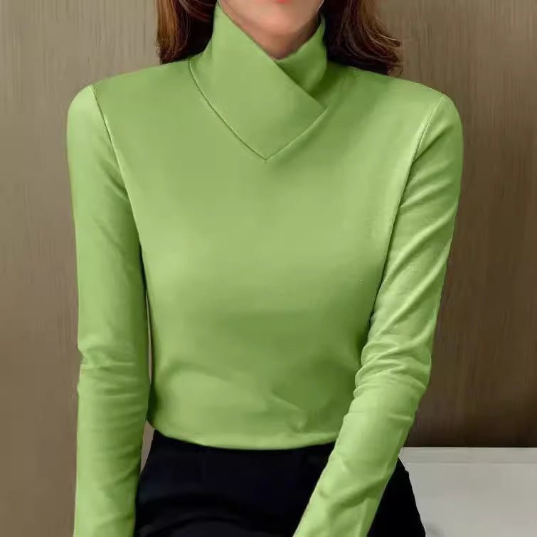 Sculpted Soft-Touch Turtleneck Sweater for Women - Cozy Casual Wear - Satinni