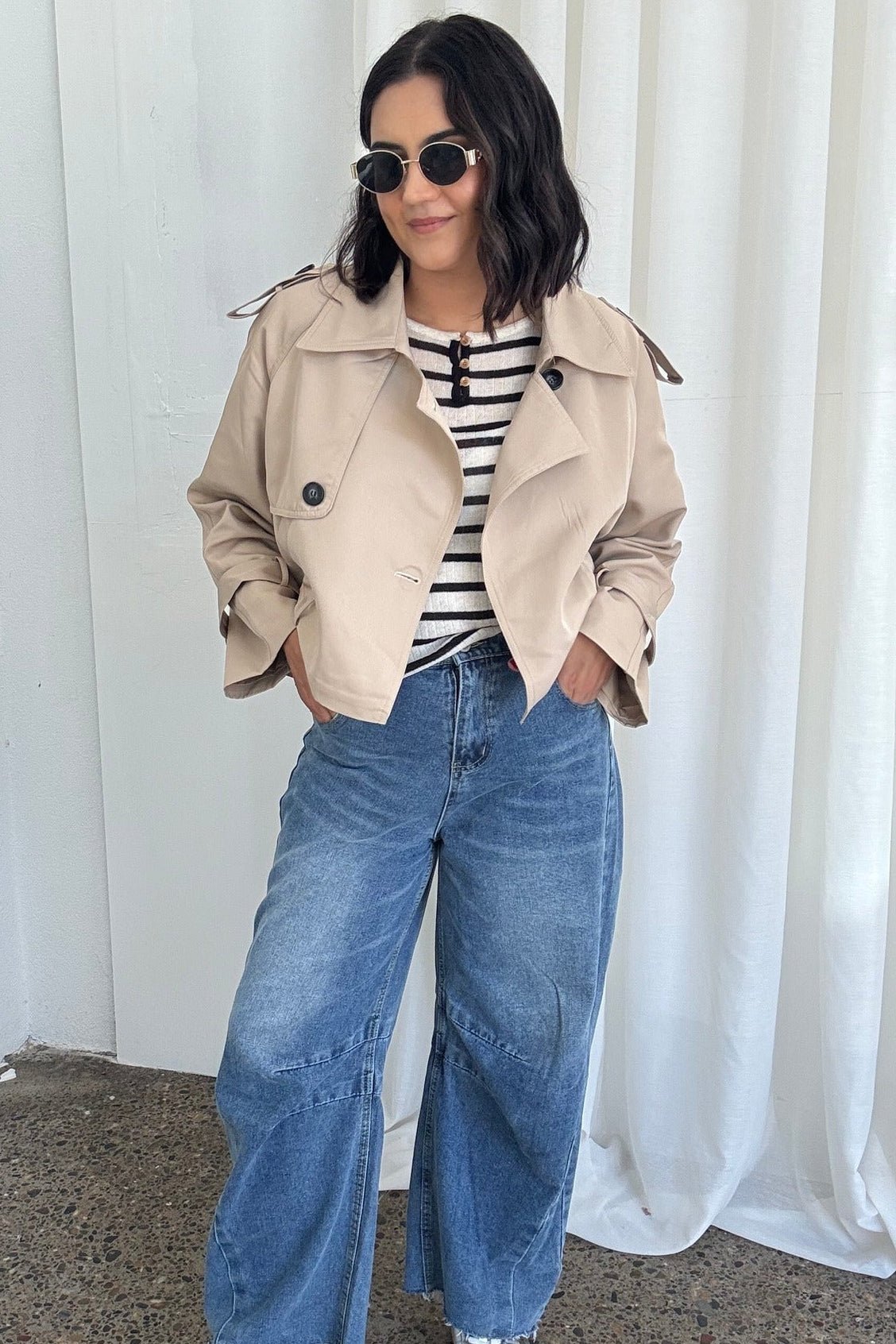 Short Trench Coat – Casual, Office Wear - Satinni