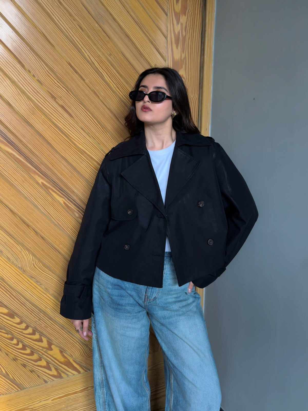 Short Trench Coat – Casual, Office Wear - Satinni