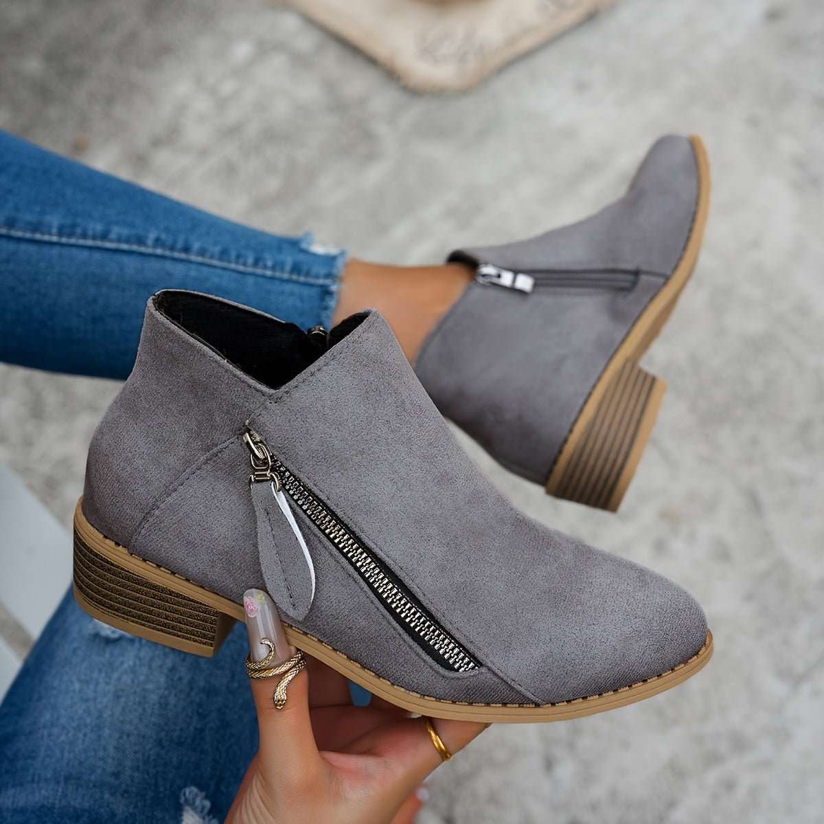 Side-Zip Ankle Boots for Everyday Wear | Comfortable and Stylish Design - Satinnis