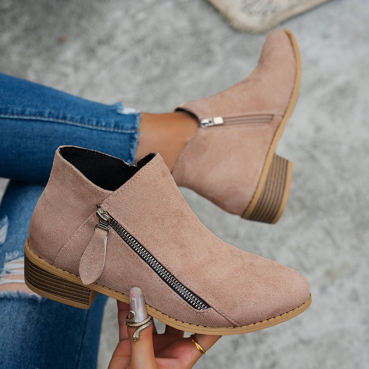 Side-Zip Ankle Boots for Everyday Wear | Comfortable and Stylish Design - Satinnis