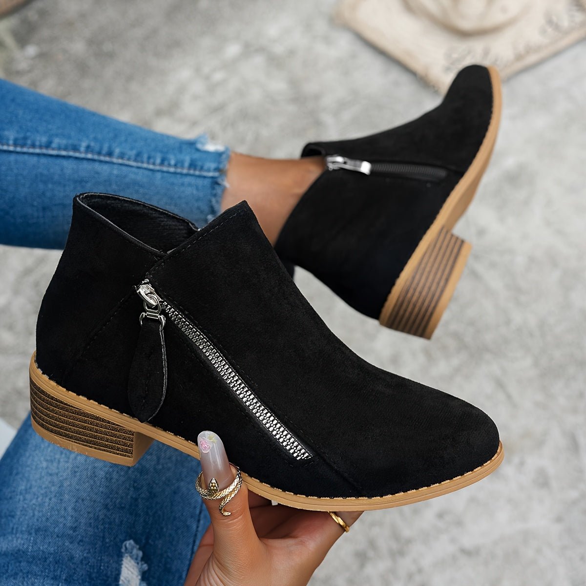 Side-Zip Ankle Boots for Everyday Wear | Comfortable and Stylish Design - Satinnis