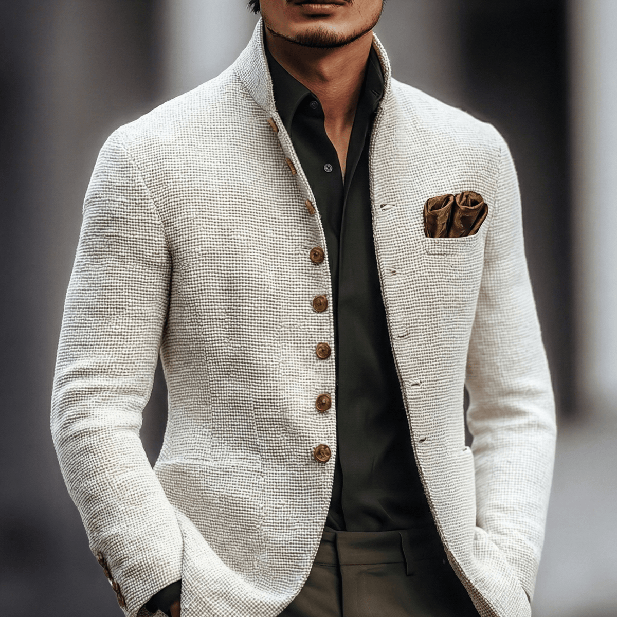 Single Breasted Cardigan for Men | Refined Knitwear | Versatile Casual Wear - Satinni
