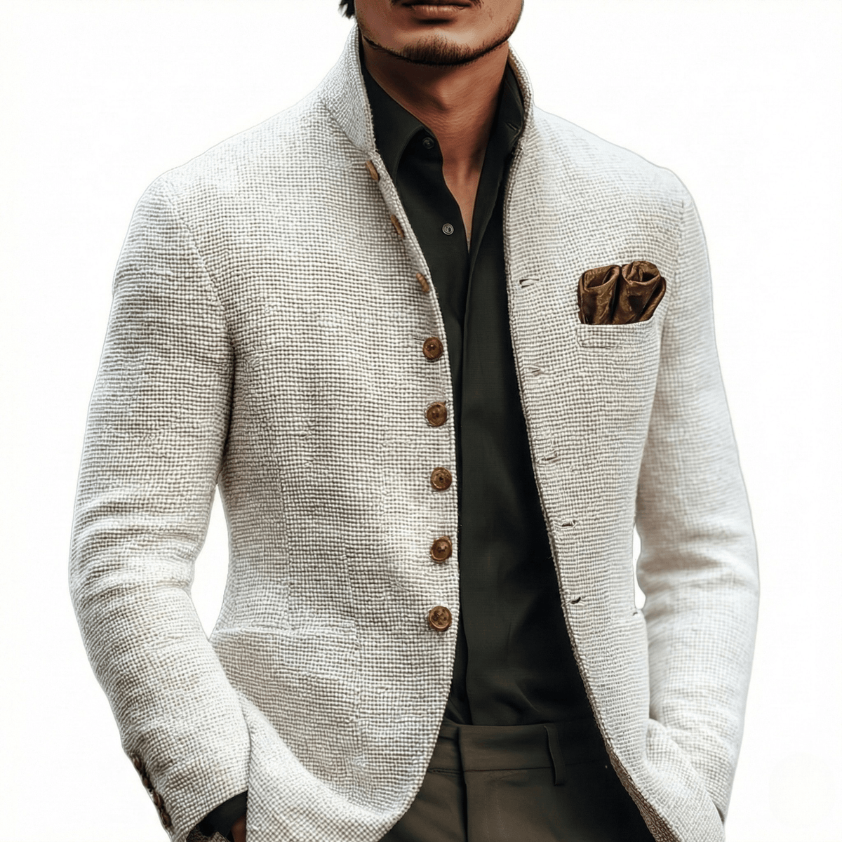 Single Breasted Cardigan for Men | Refined Knitwear | Versatile Casual Wear - Satinni