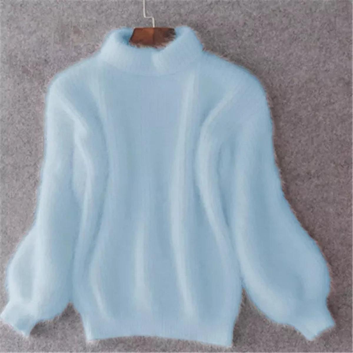 Soft High-Neck Sweater in Cozy Knit for Casual Wear and Layering - Satinni