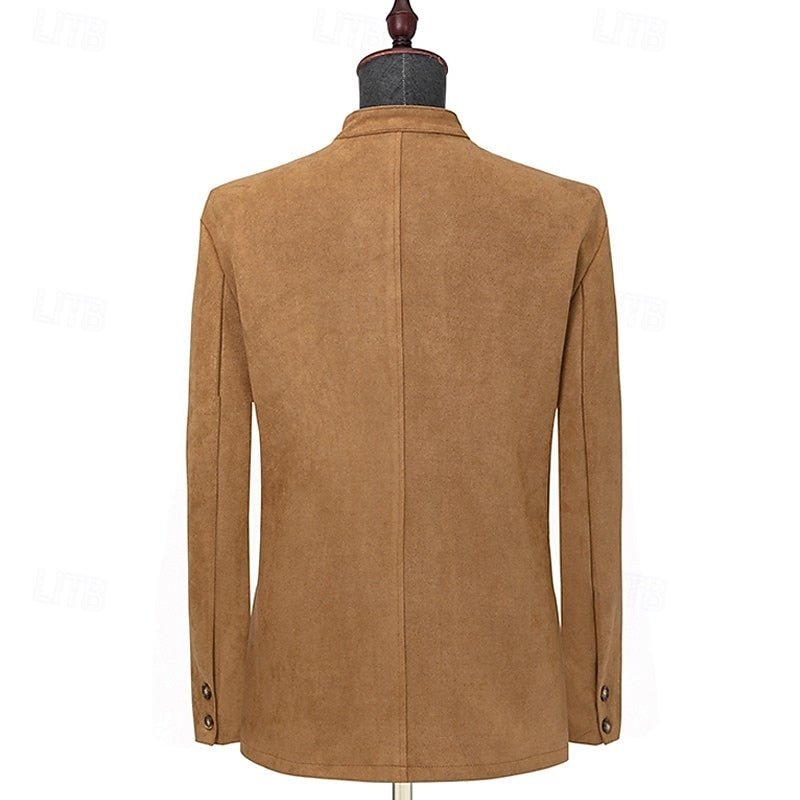 Soft Stand-Collar Jacket for Men | Comfortable Casual Outerwear in Versatile Colors - Satinnis