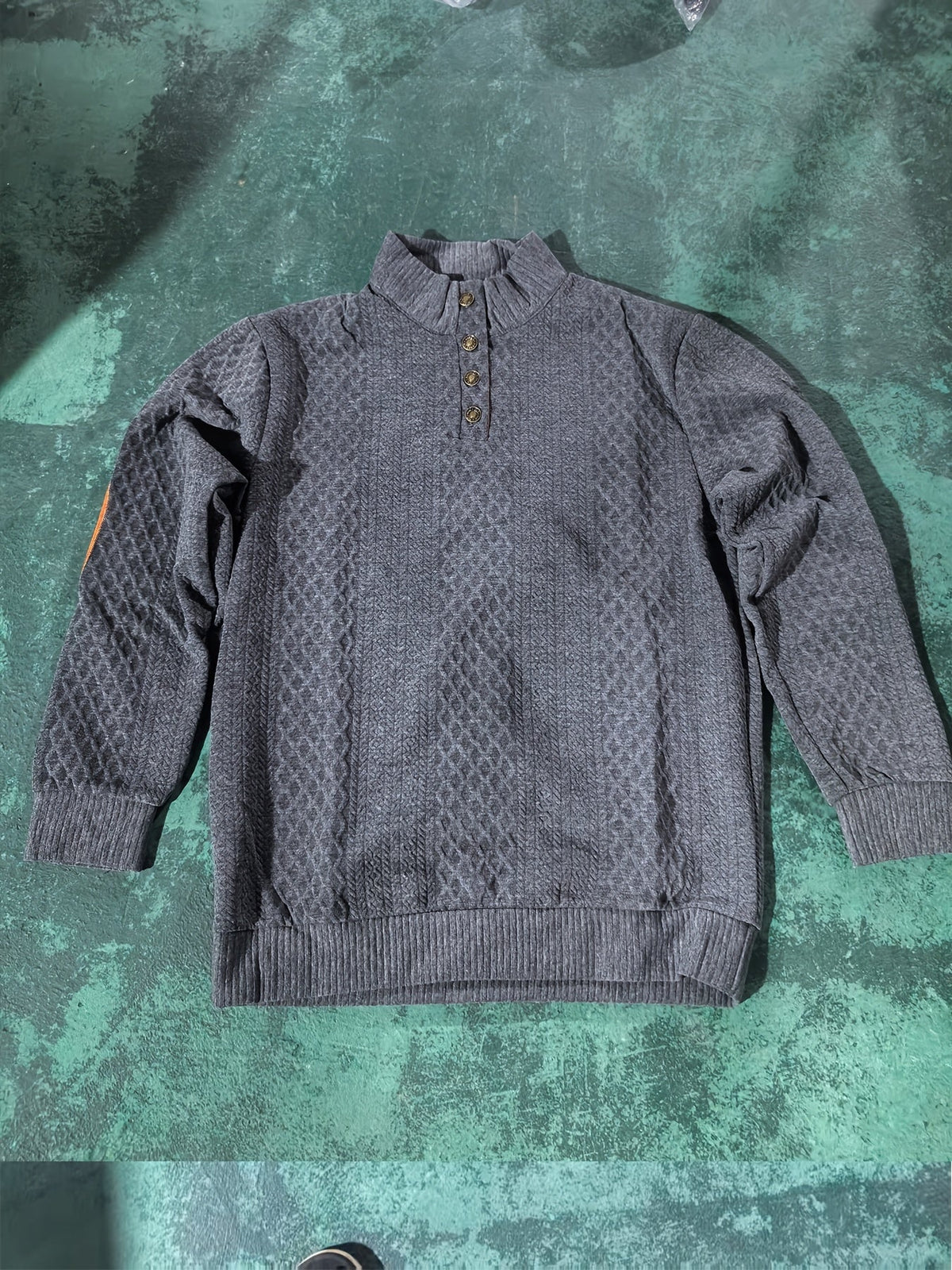 Stand Collar Button Henley Sweater for Men | Comfortable Knit Casual Wear - Satinni