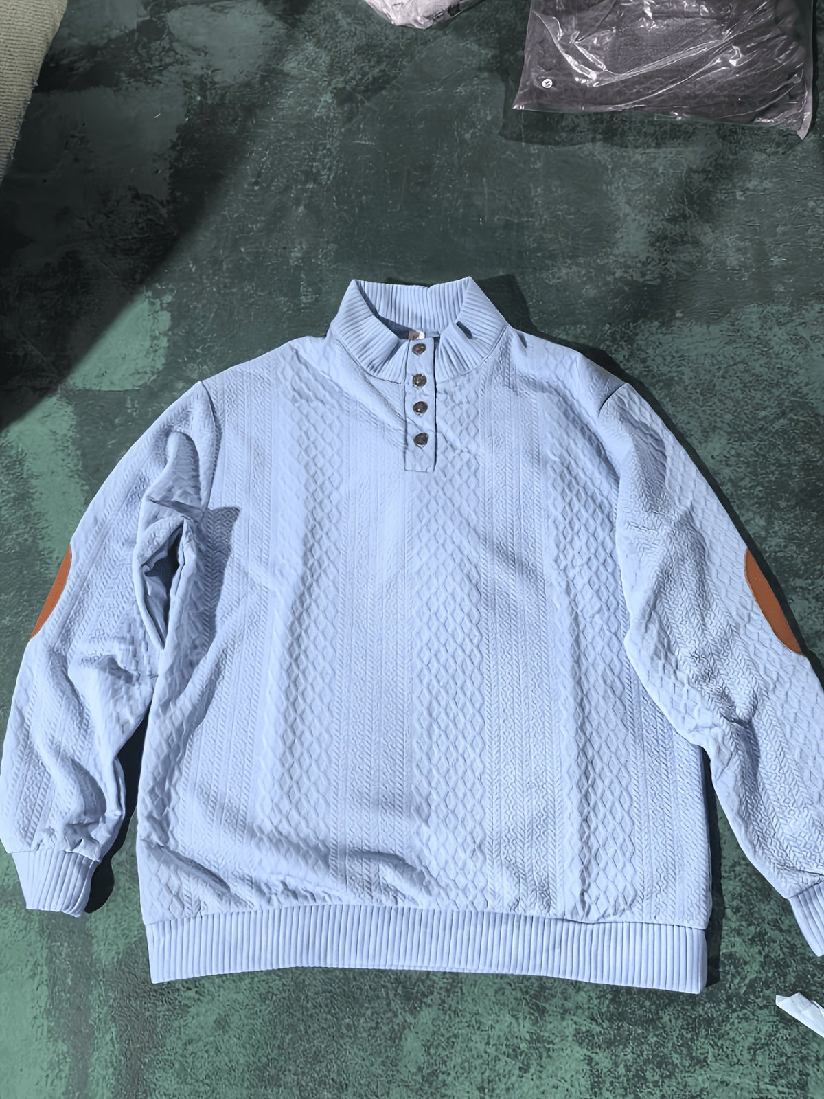 Stand Collar Button Henley Sweater for Men | Comfortable Knit Casual Wear - Satinni