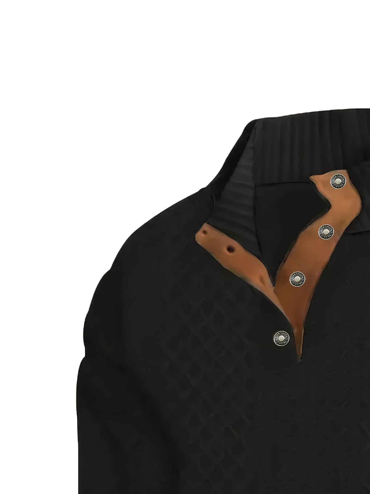 Stand Collar Button Henley Sweater for Men | Comfortable Knit Casual Wear - Satinni