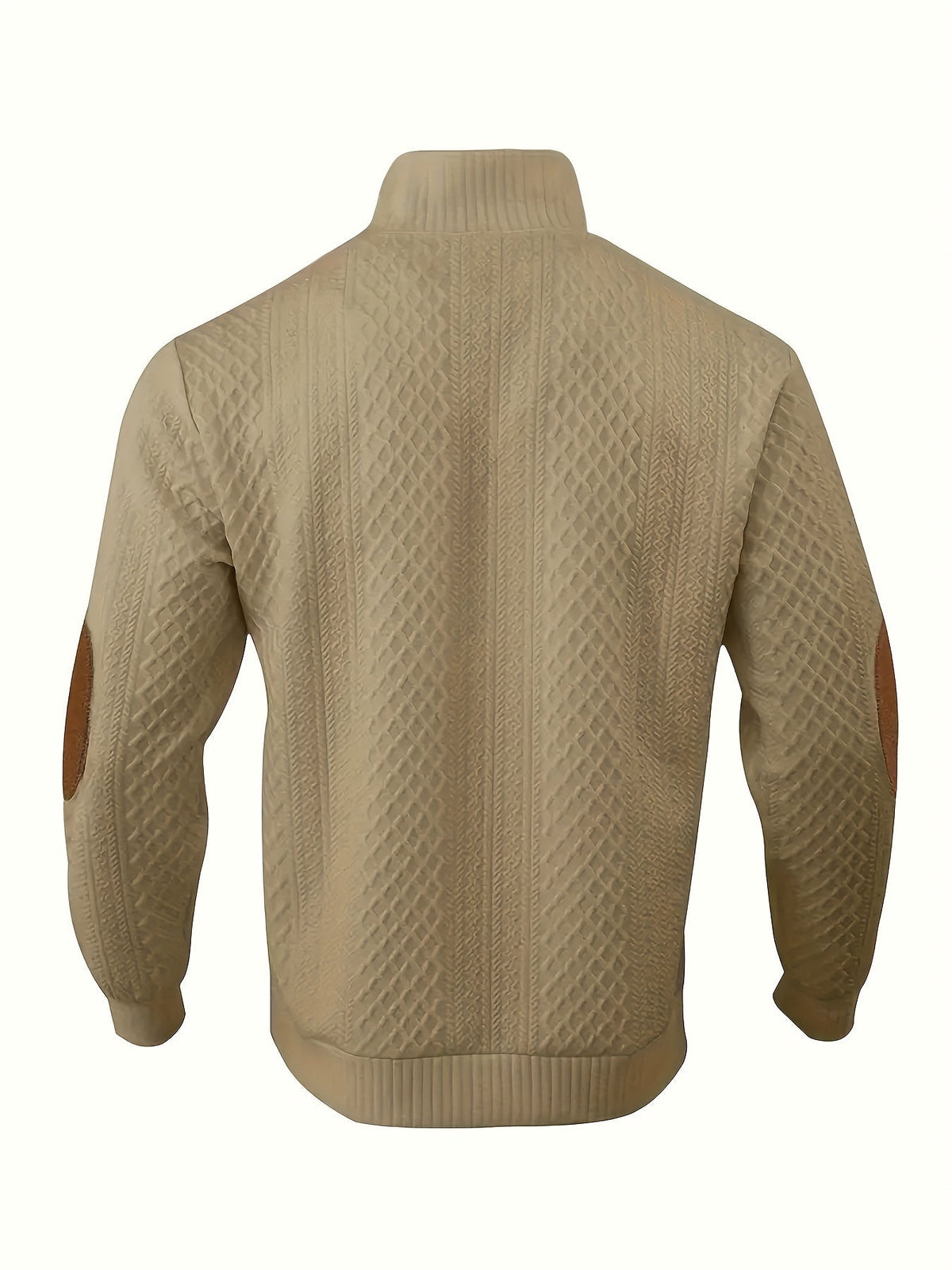 Stand Collar Button Henley Sweater for Men | Comfortable Knit Casual Wear - Satinni