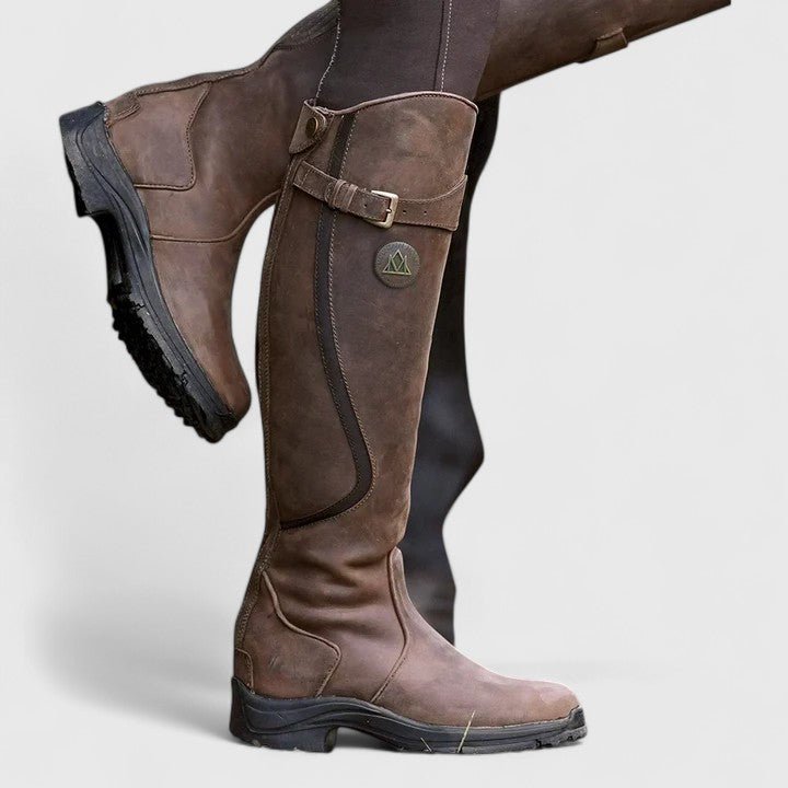 Supportive Buckled Accent Boots for Women - Stylish Casual Footwear - Satinni