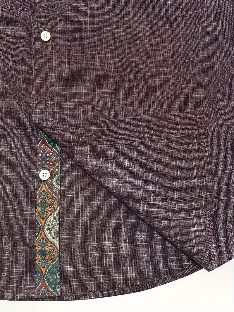 Tailored Button-Up Shirt | Cotton Blend | Classic Fit | Men's Dress Shirt - Satinni
