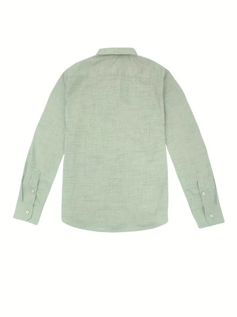 Tailored Button-Up Shirt | Cotton Blend | Classic Fit | Men's Dress Shirt - Satinni