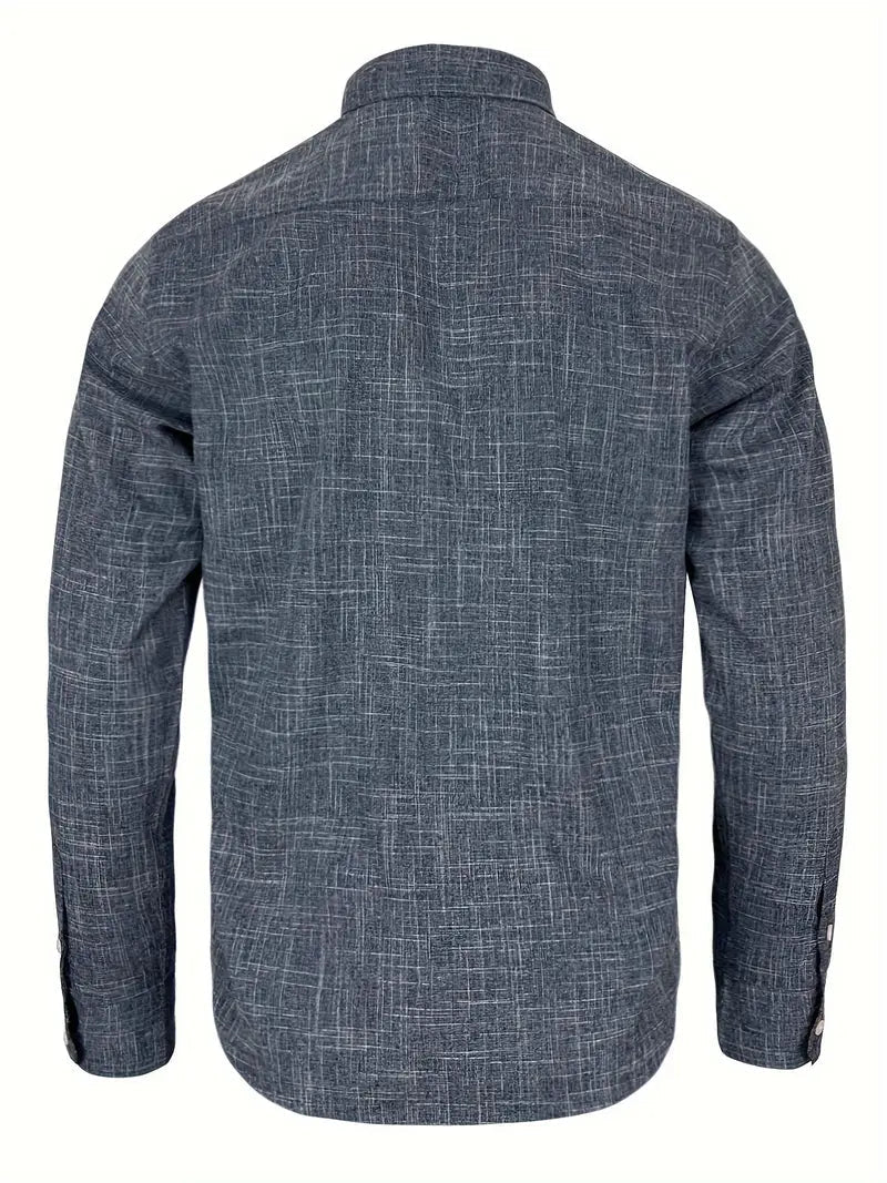 Tailored Button-Up Shirt | Cotton Blend | Classic Fit | Men's Dress Shirt - Satinni