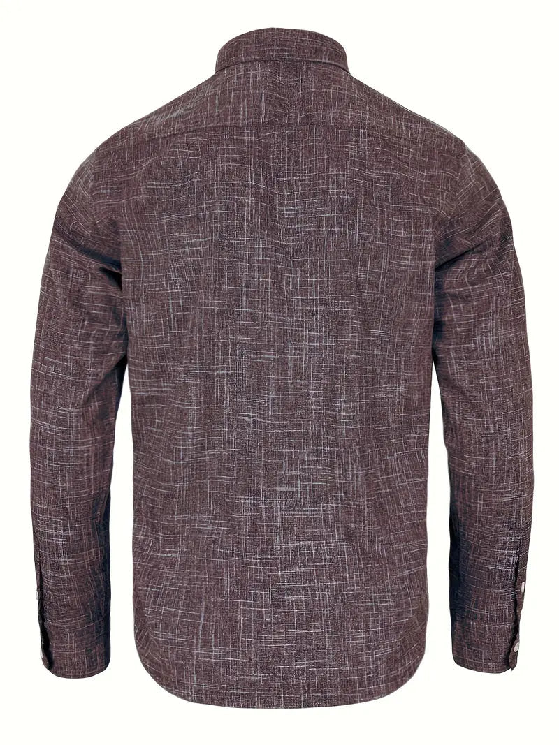 Tailored Button-Up Shirt | Cotton Blend | Classic Fit | Men's Dress Shirt - Satinni