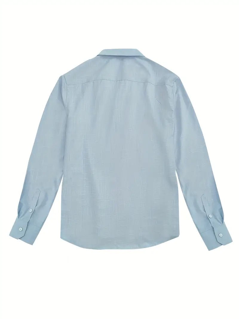 Tailored Button-Up Shirt | Cotton Blend | Classic Fit | Men's Dress Shirt - Satinni