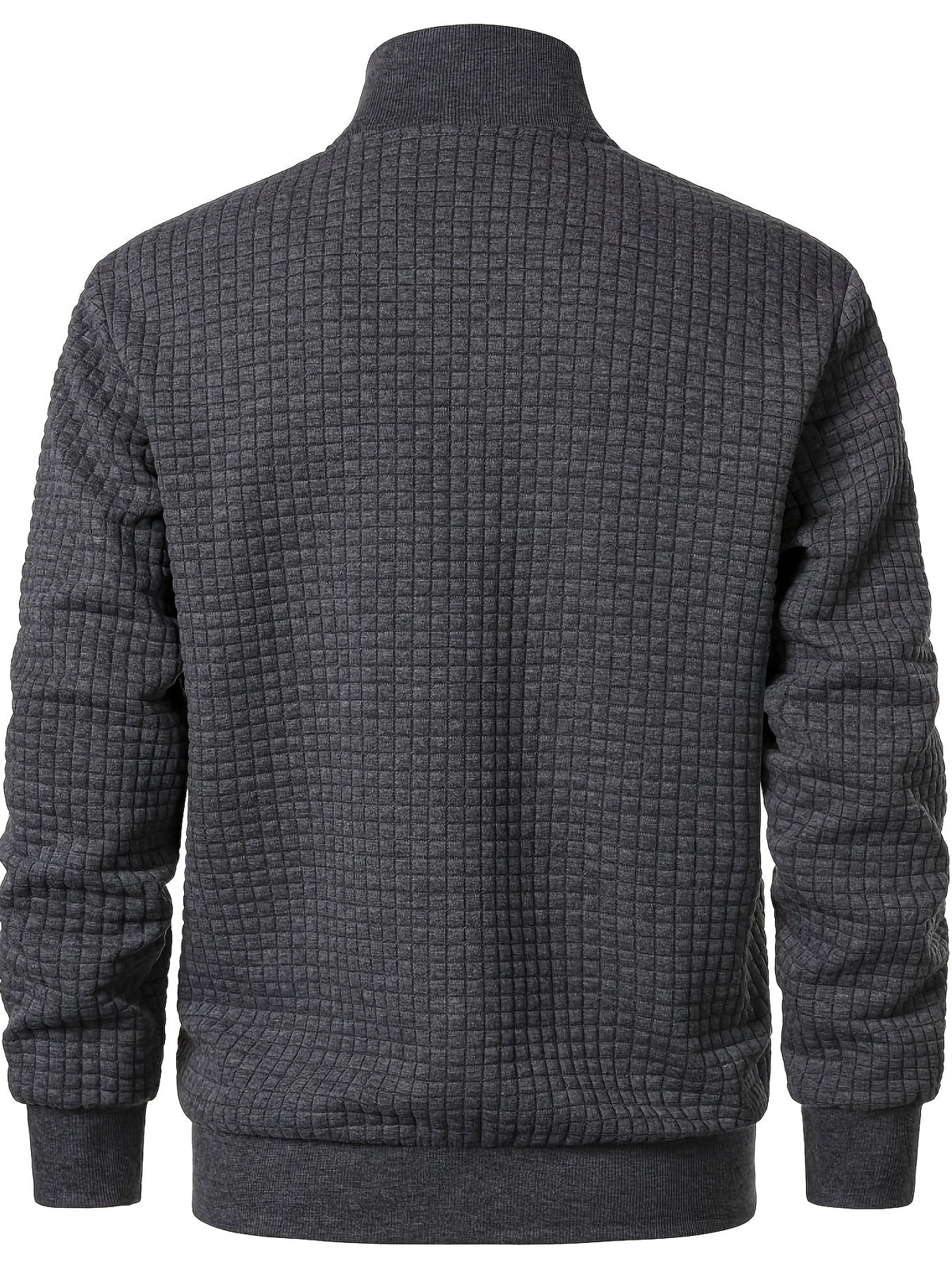 Textured Stand-Collar Jacket for Men | Casual Outerwear | Versatile Style - Satinni