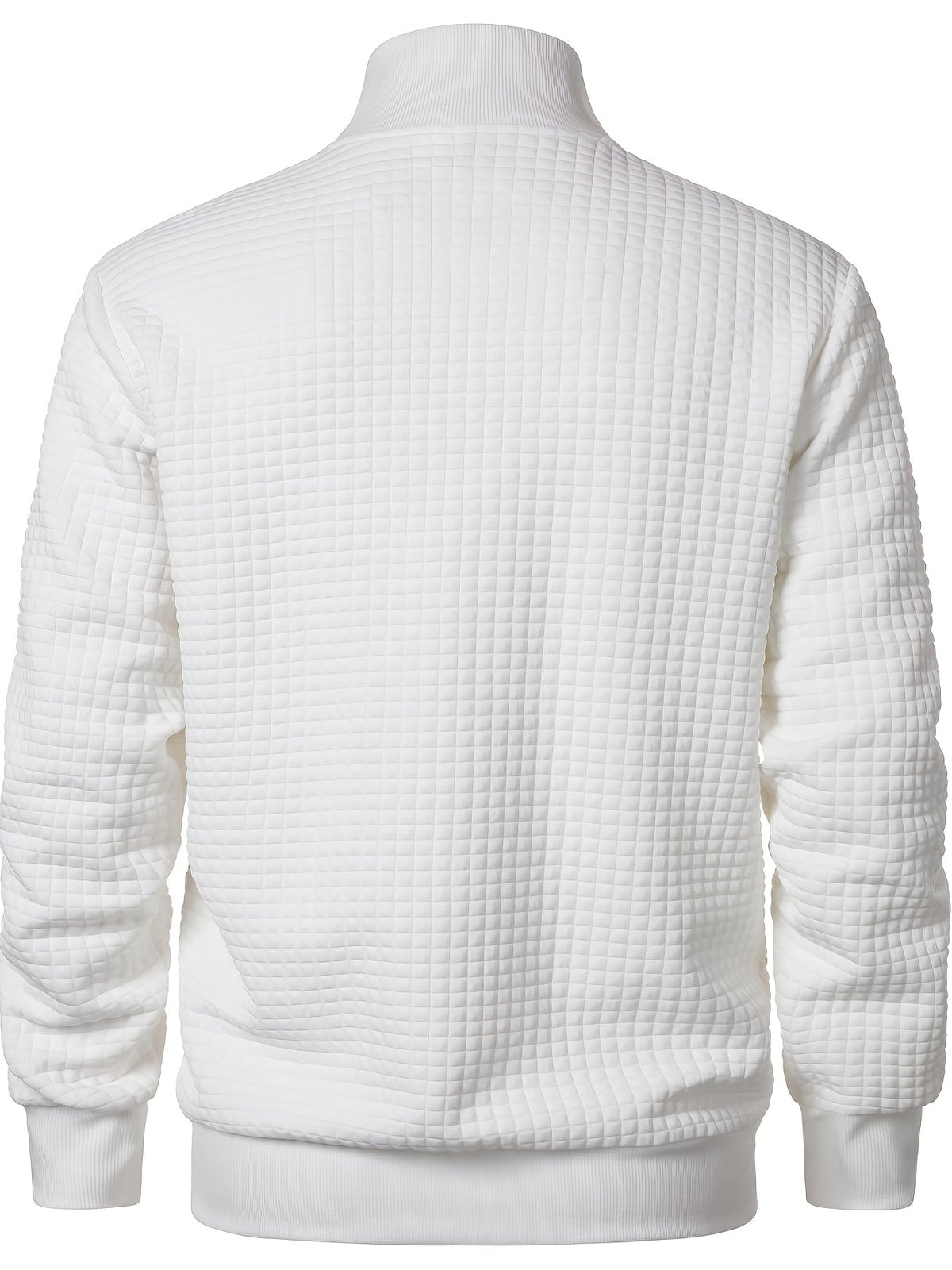 Textured Stand-Collar Jacket for Men | Casual Outerwear | Versatile Style - Satinni