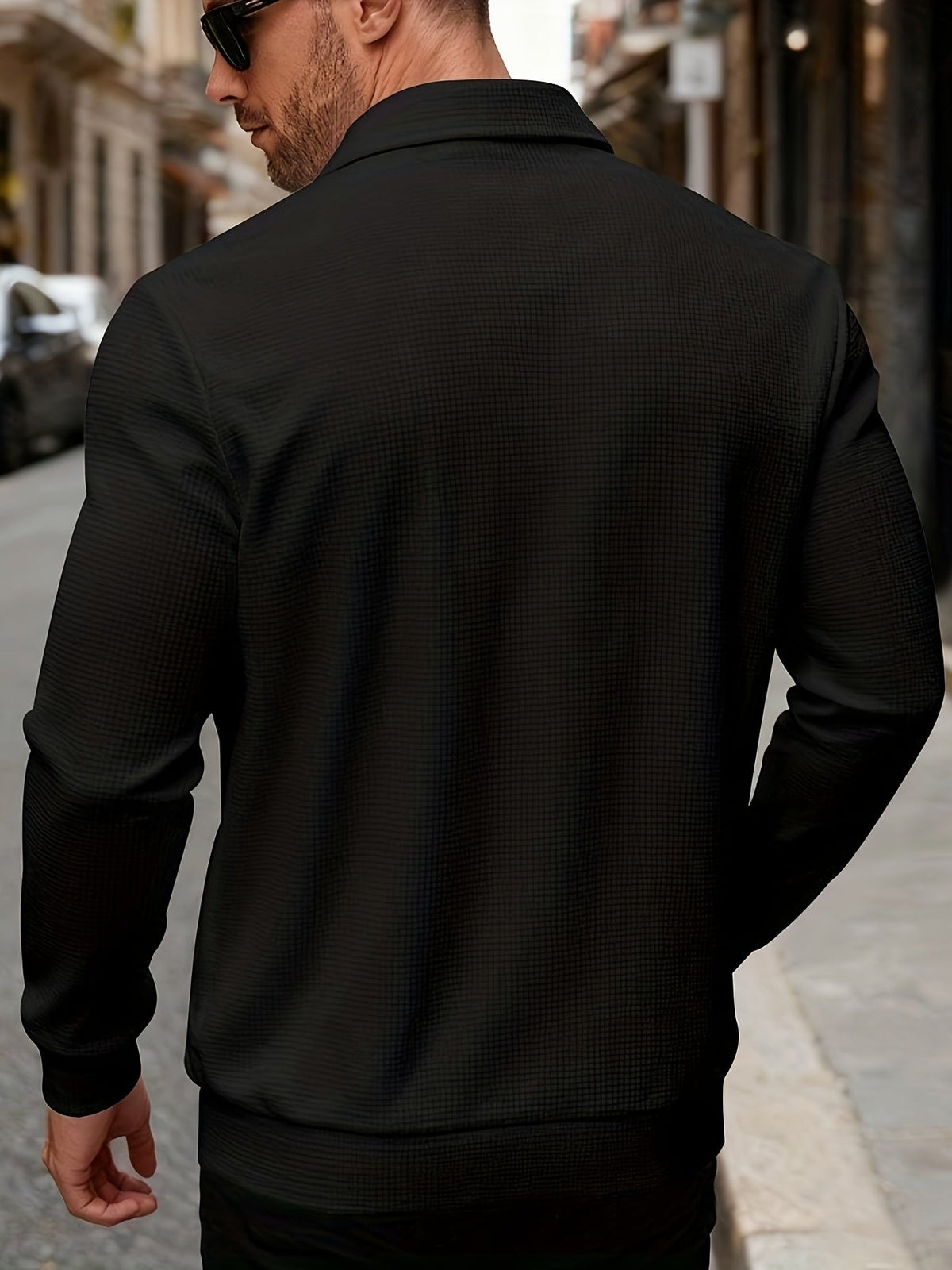 Textured Zip Jacket for Men | Casual Style | Versatile Outerwear - Satinnis