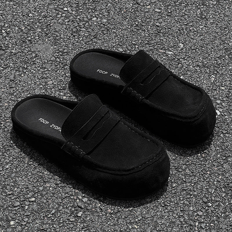 Thick-Soled Casual Retro Slippers for Men and Women, Yellow – Home, Outdoor - Satinni