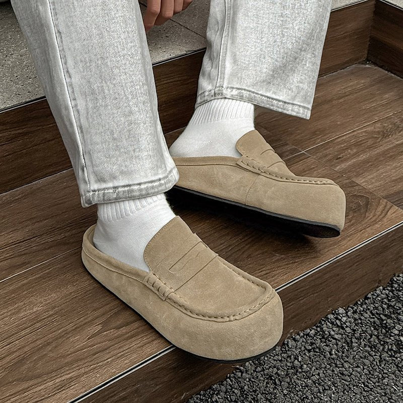 Thick-Soled Casual Retro Slippers for Men and Women, Yellow – Home, Outdoor - Satinni