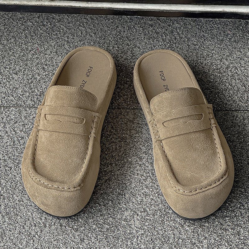 Thick-Soled Casual Retro Slippers for Men and Women, Yellow – Home, Outdoor - Satinni