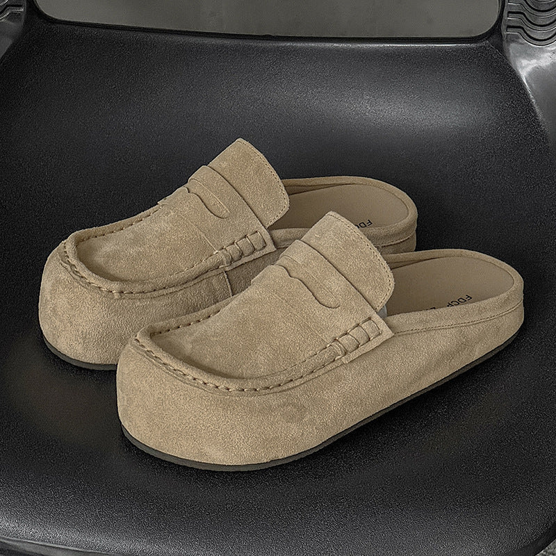 Thick-Soled Casual Retro Slippers for Men and Women, Yellow – Home, Outdoor - Satinni