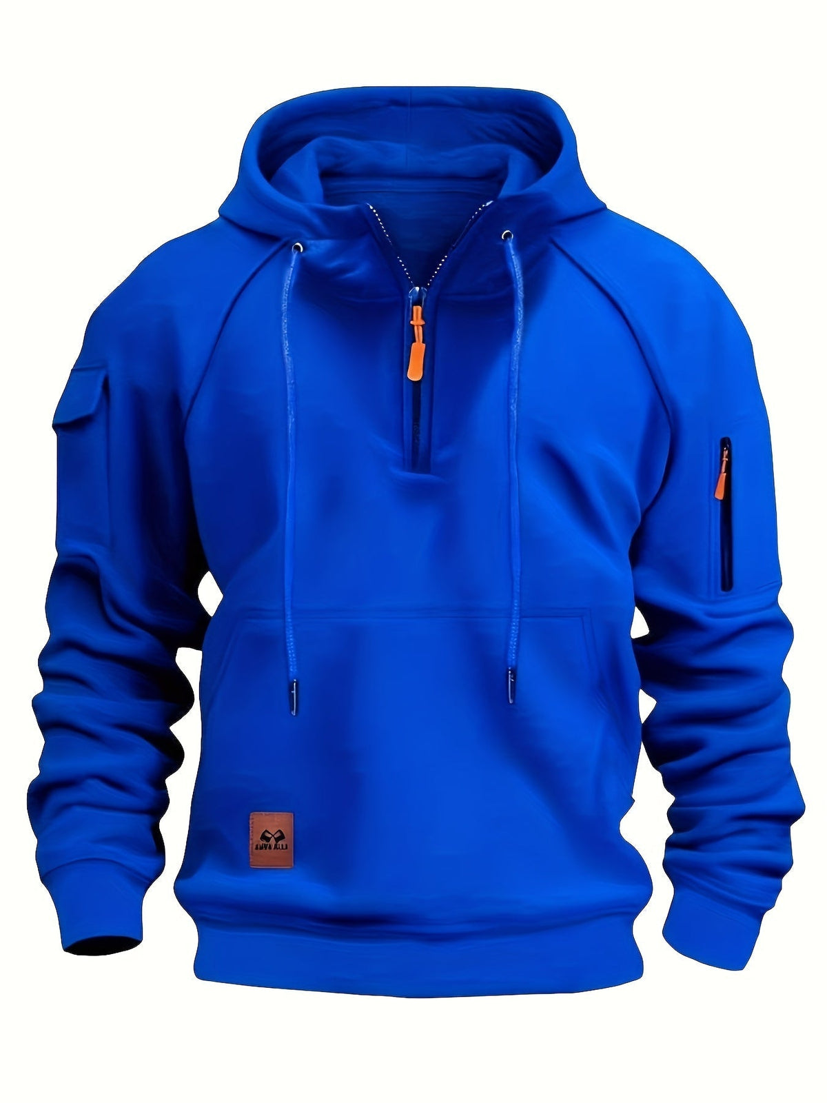 Utility Quarter-Zip Hoodie for Men | Comfortable Cotton Blend | Casual Wear - Satinnis