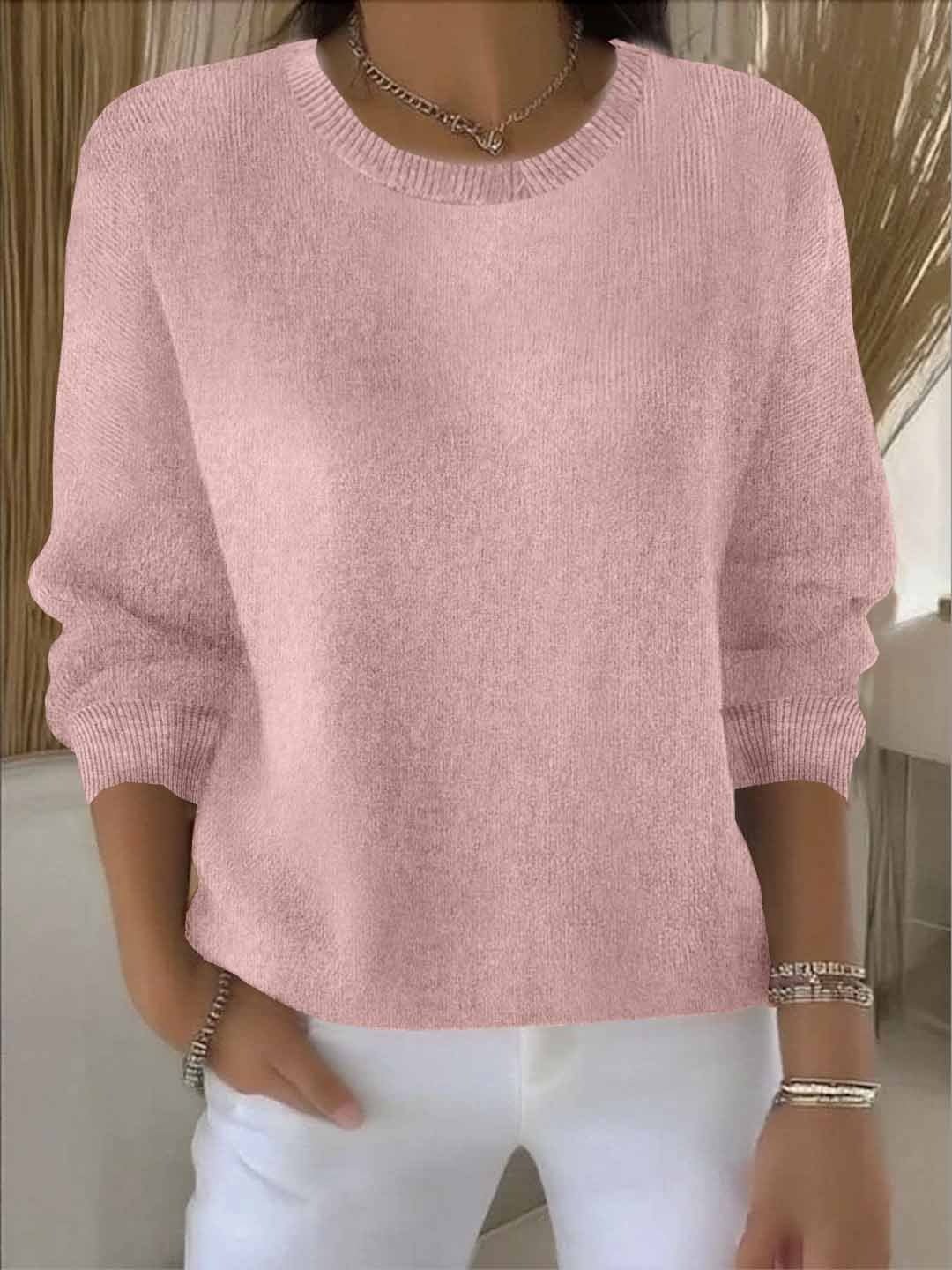 Women's Relaxed Knit Sweater for Everyday Wear - Soft and Comfortable Casual Style - Satinnis
